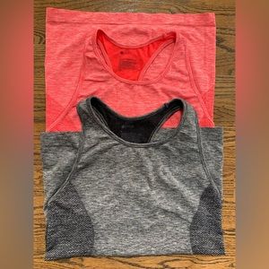 Zella Tank Black and Coral Tops~Lot of 2 Size L